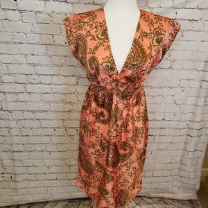 SALE PRICED!!>>GORGEOUS SILK PAISLEY DRESS BY SINGLE DRESS SZ M